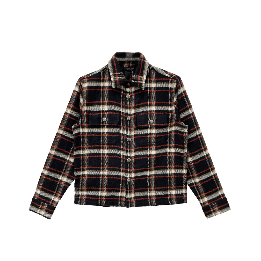 Chrome Hearts Work Dog Plaid Shirt Flannel Jacket - SHENGLI ROAD MARKET