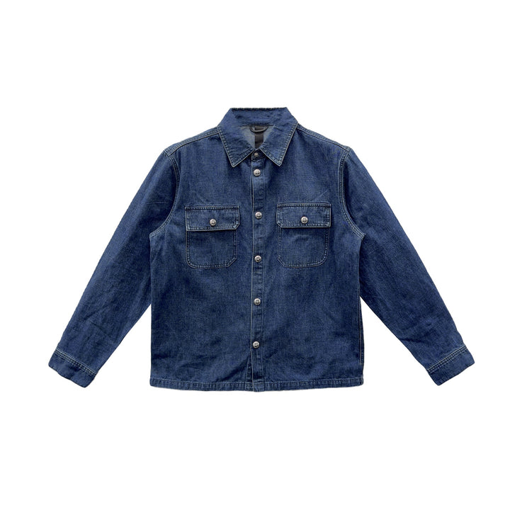 Chrome Hearts Work Dog Quilted Denim Shirt Jacket - SHENGLI ROAD MARKET