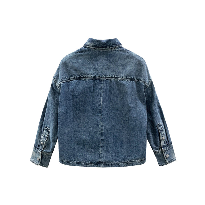 Chrome Hearts Work Dog Women's Cropped Denim Shirt Jacket - SHENGLI ROAD MARKET