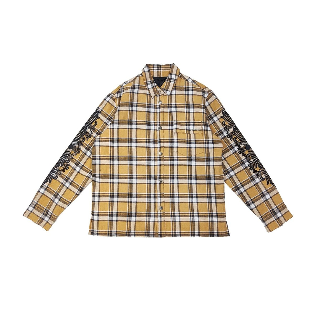 Chrome Hearts Workn Padded Flannel Shirt Jacket - SHENGLI ROAD MARKET