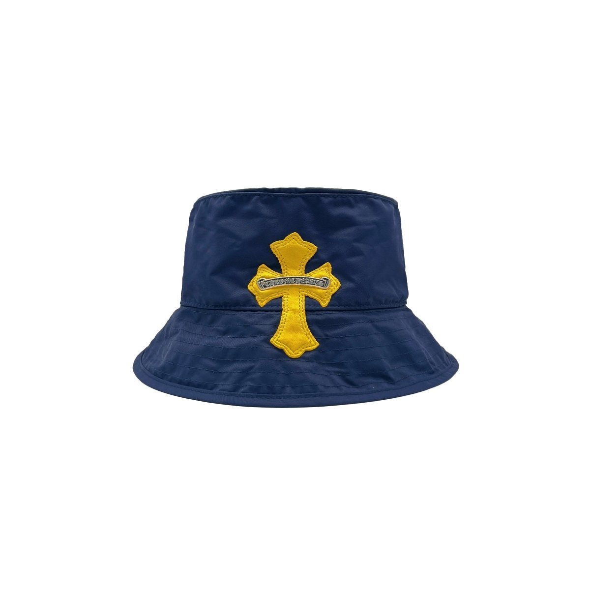 Chrome Hearts Yellow Cross Nylon Navy Blue Fisherman Hat-SRM Chrome Hearts Yellow Cross Nylon Navy Blue Fisherman Hat-SRM