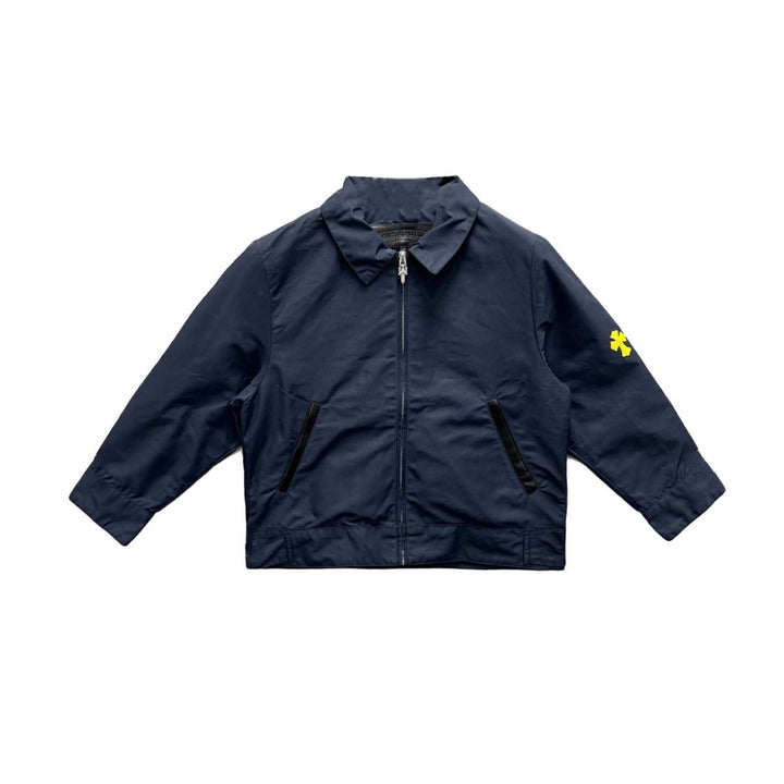 Chrome Hearts Yellow Cross Nylon Navy Utility Zip Shirt - SHENGLI ROAD MARKET