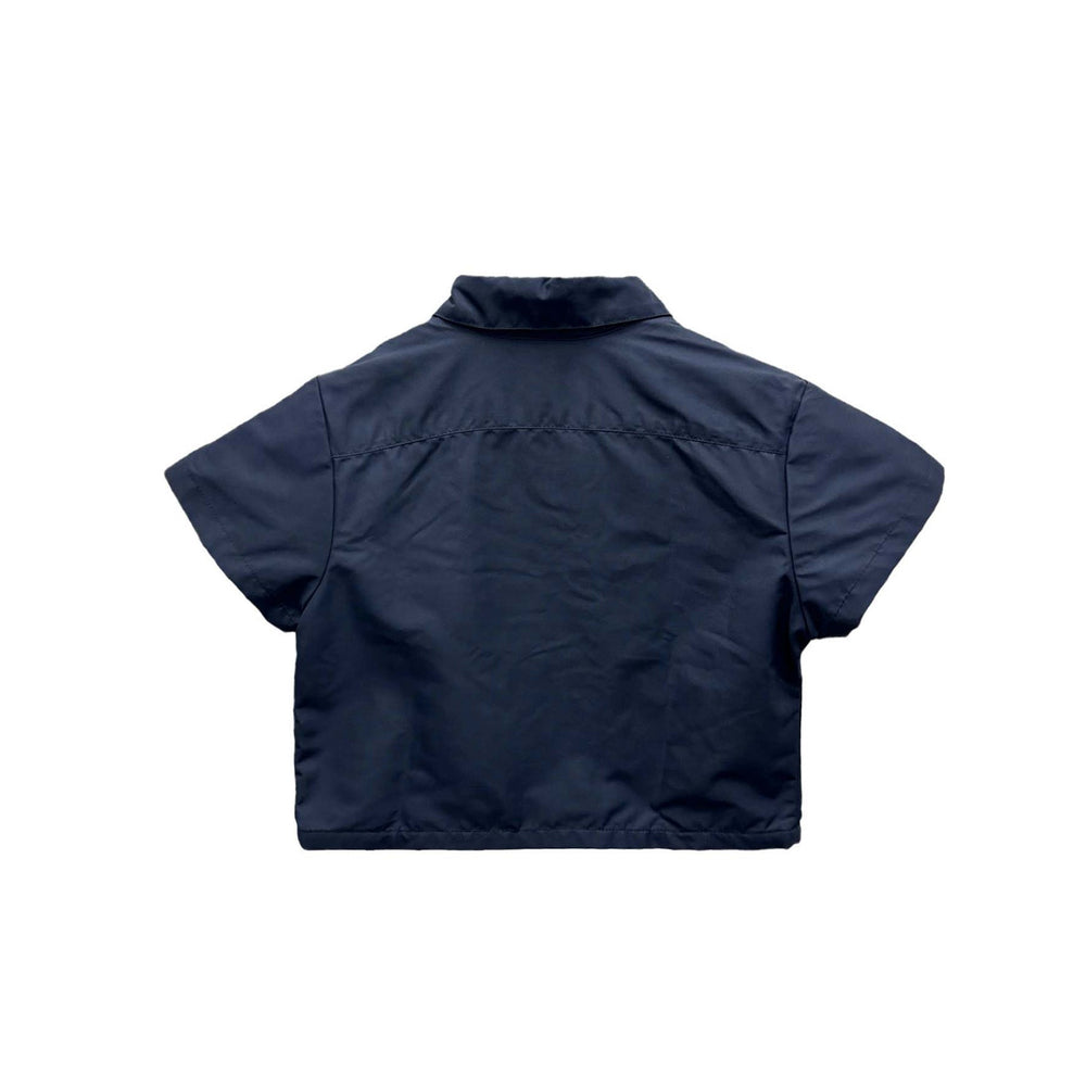 Chrome Hearts Yellow Cross Patch Nylon Navy Short Sleeve Shirt - SHENGLI ROAD MARKET