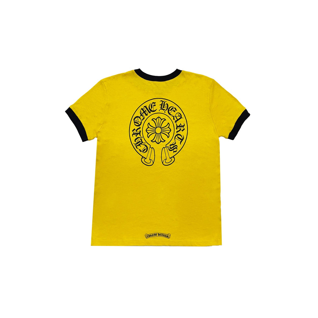 Chrome Hearts イエローカラー Tシャツ Chrome Hearts Yellow&Blue Horseshoe Short Sleeve Tee - SRM