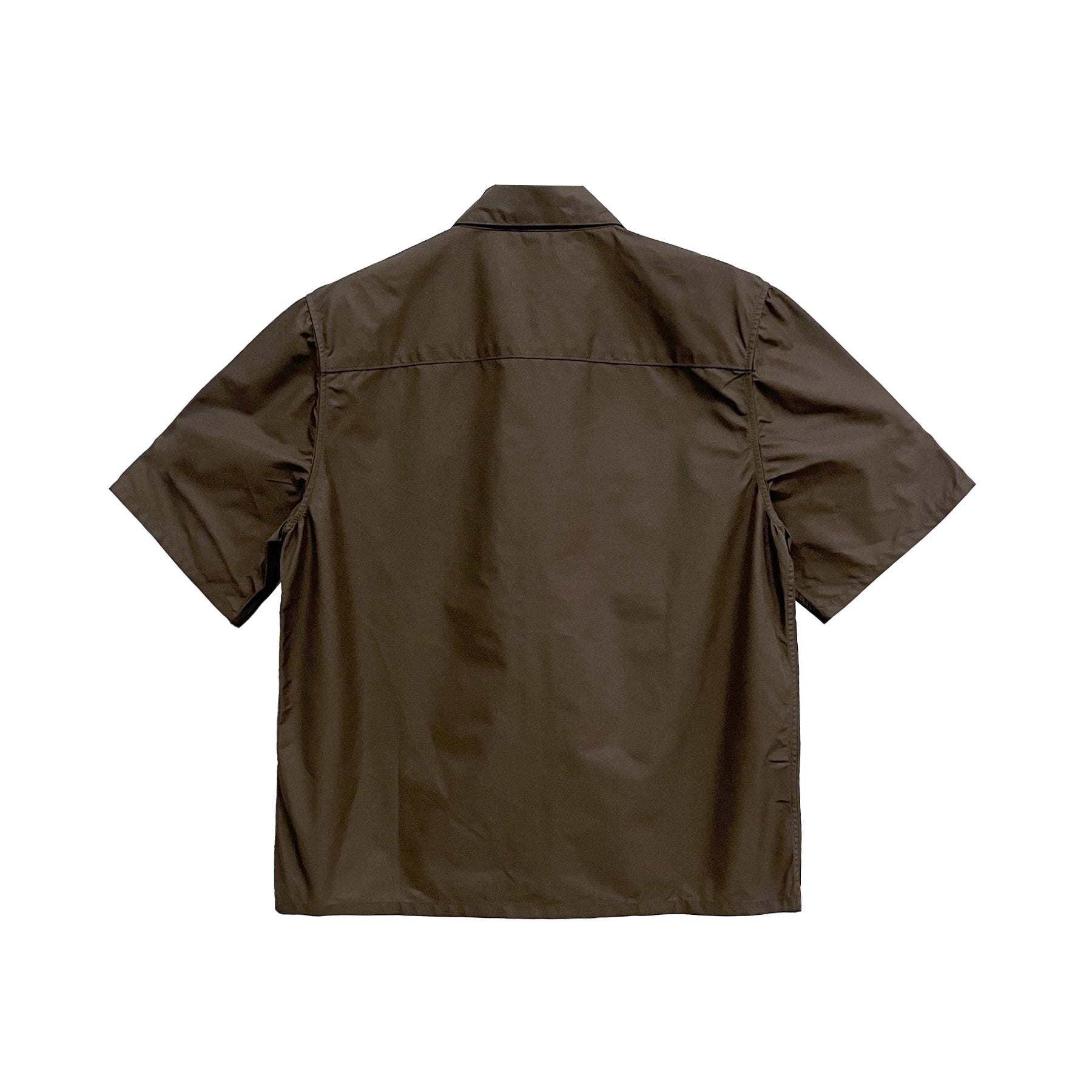 Chrome Hearts Zip Nylon Leather Patchwork Brown Shirt Jacket - SRM