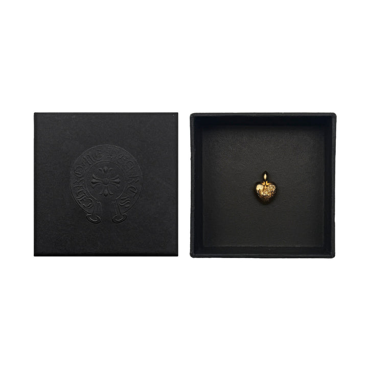 Chrome Hearts 22K Gold R.l.P Heart Cemetery Necklace Pendant