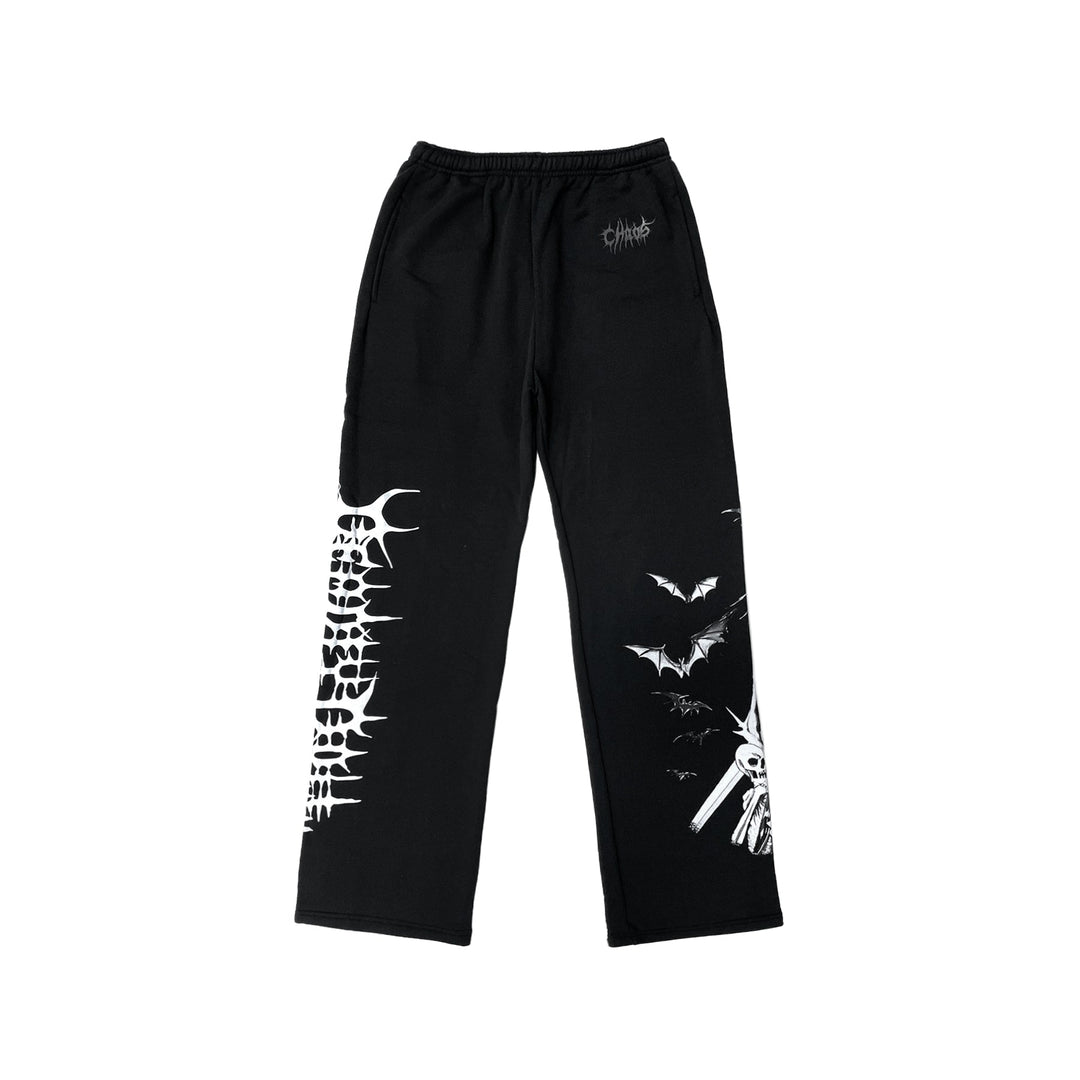 Deadly Doll Chaos Black Sweatpants - SHENGLI ROAD MARKET