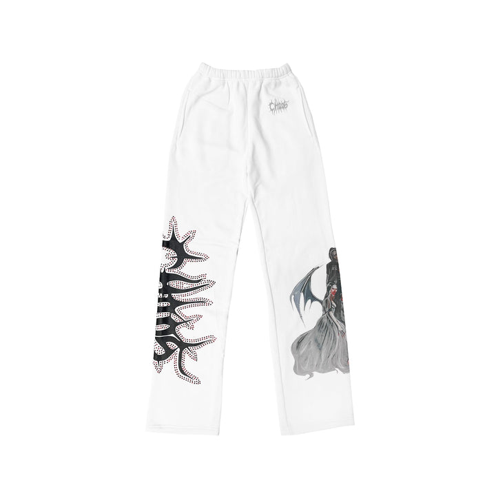 Deadly Doll Chaos White Sweatpants - SHENGLI ROAD MARKET