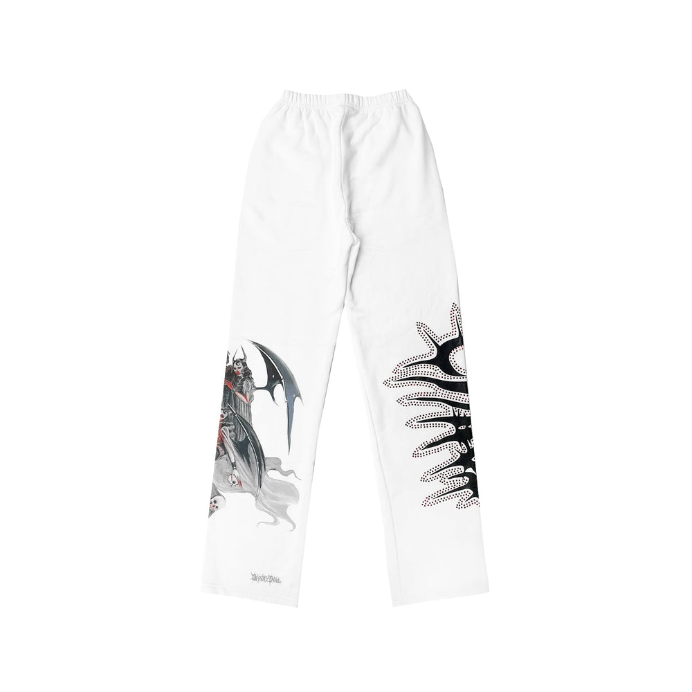 Deadly Doll Chaos White Sweatpants - SHENGLI ROAD MARKET
