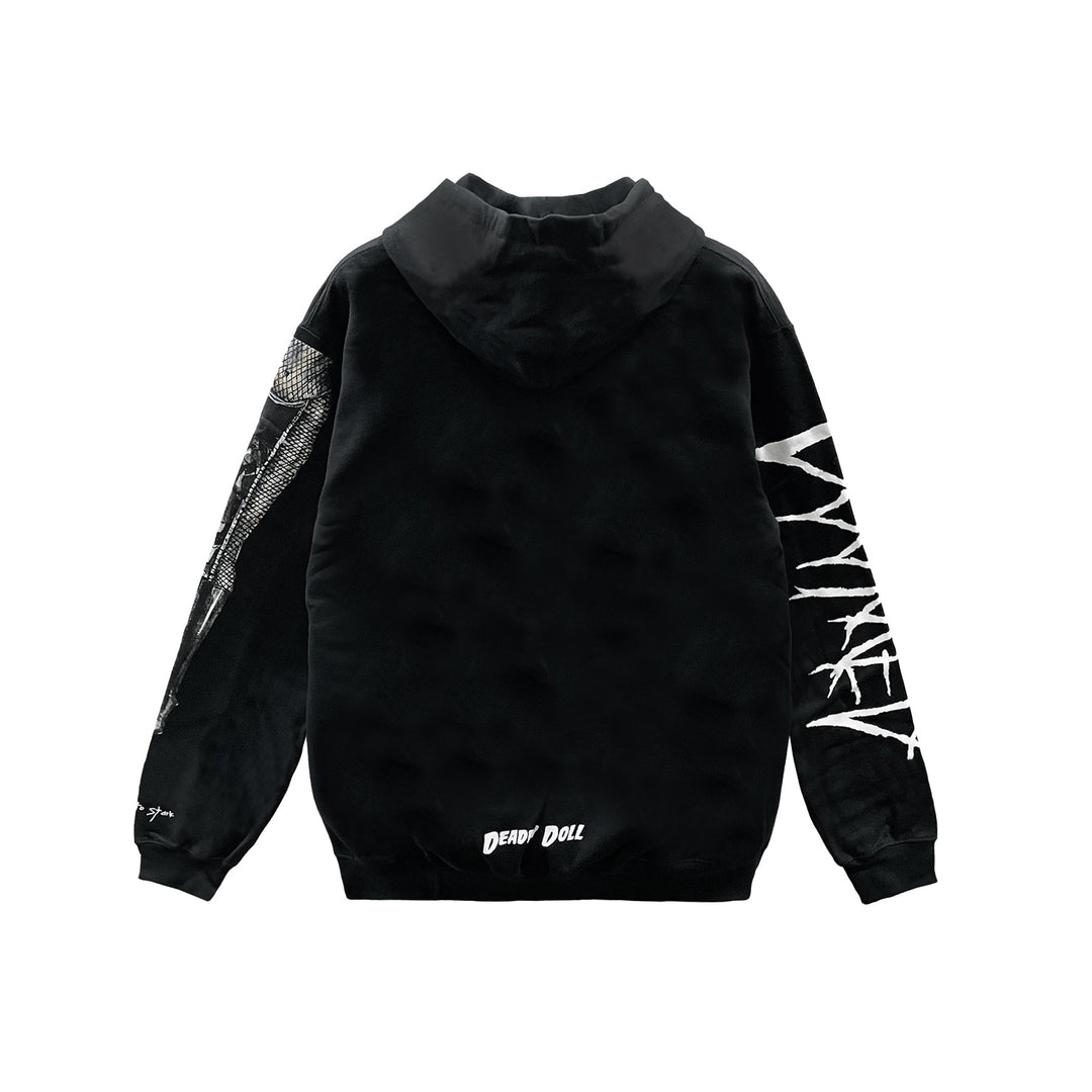 Deadly Doll JJS Hollister Rock band Black Pullover Hoodie - SHENGLI ROAD MARKET