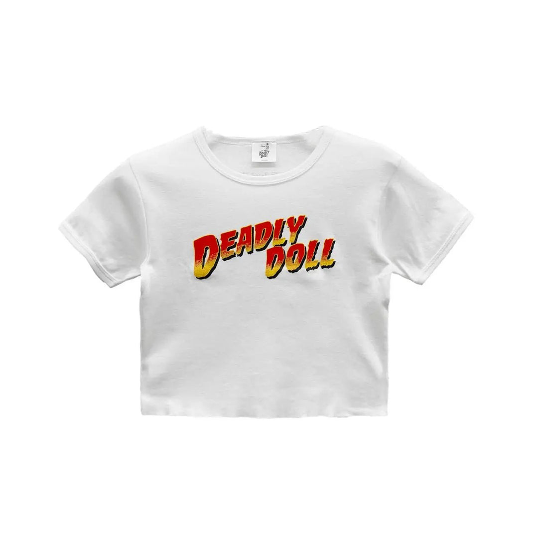 Deadly Doll Mini Gradient Letter Baby Tee - SHENGLI ROAD MARKET