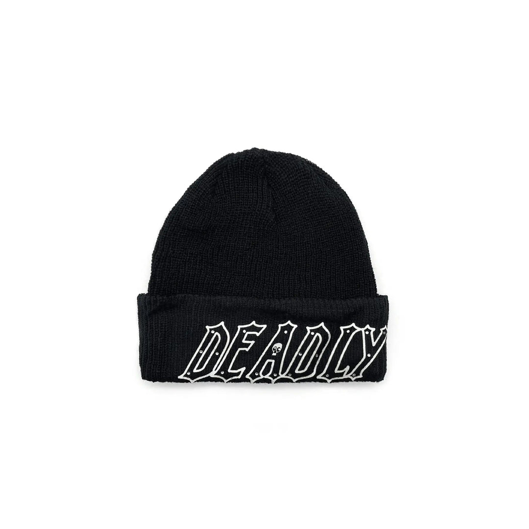 Deadly Doll Rhinestone Beanie - SHENGLI ROAD MARKET