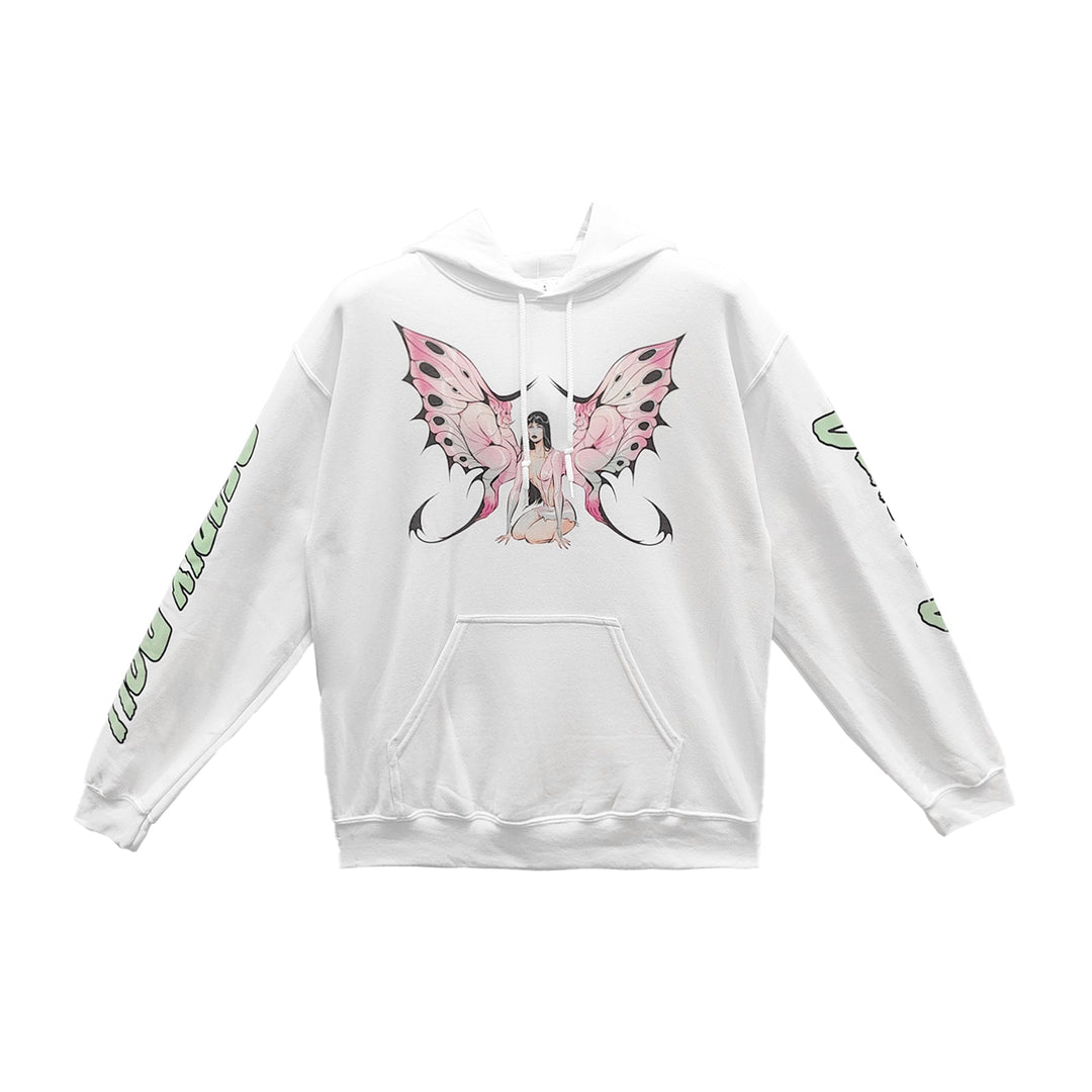 Deadly Doll VTG Fairy Wing Graphic Pullover Hoodie - SHENGLI ROAD MARKET