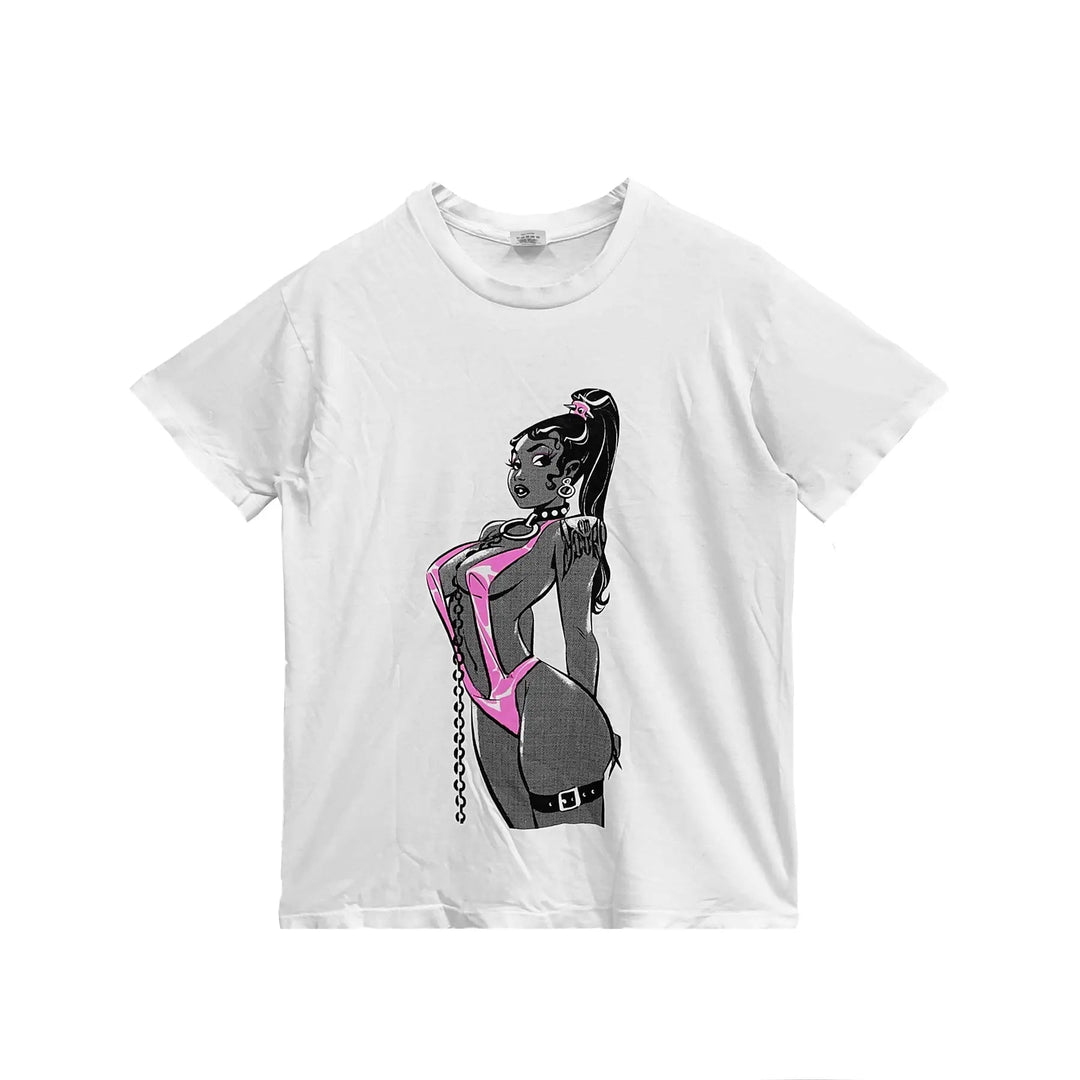 Deadly Doll VTG Ponytail Girl Sketch Tee - SHENGLI ROAD MARKET