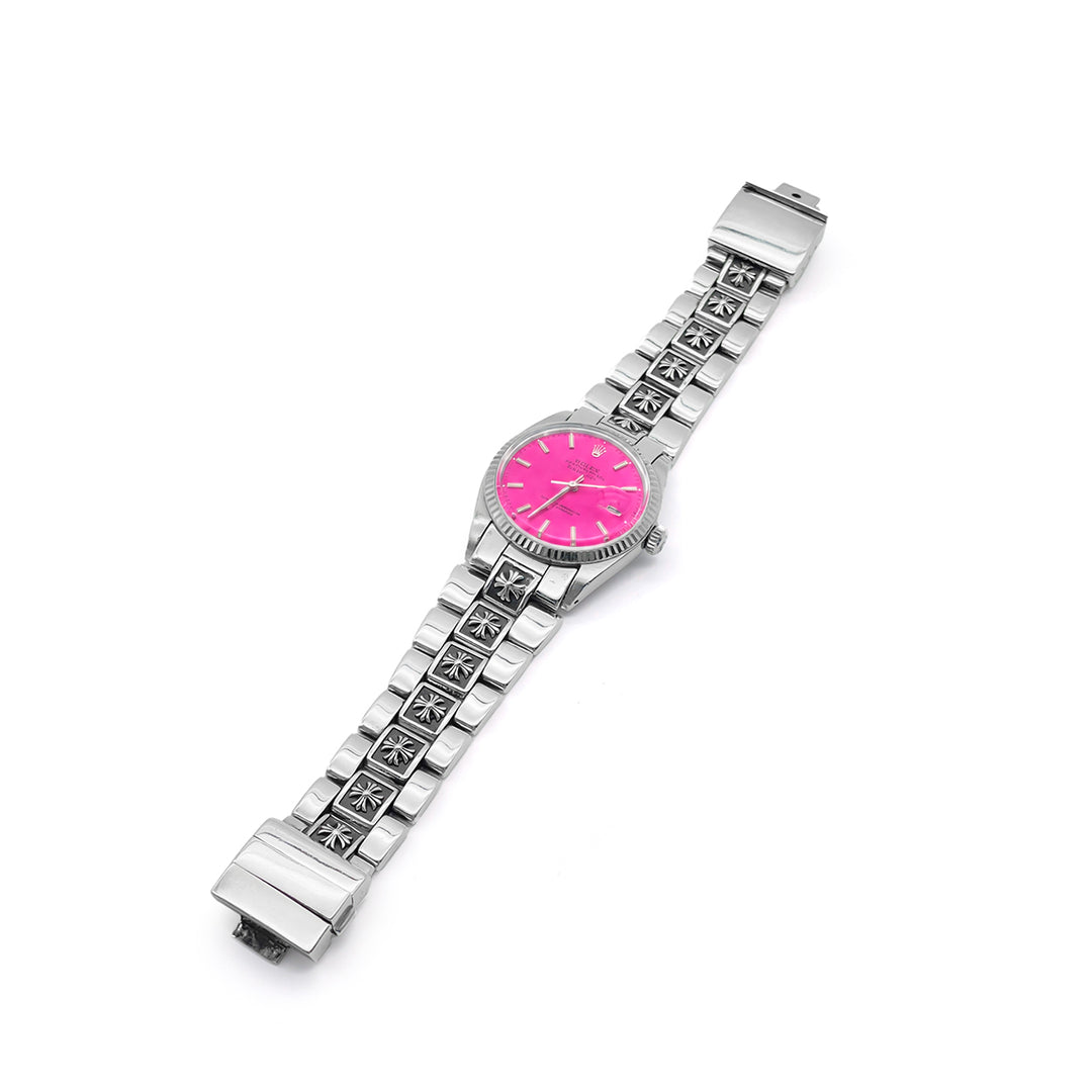 Chrome Hearts Rolex Pink Dial Cross Watch Strap