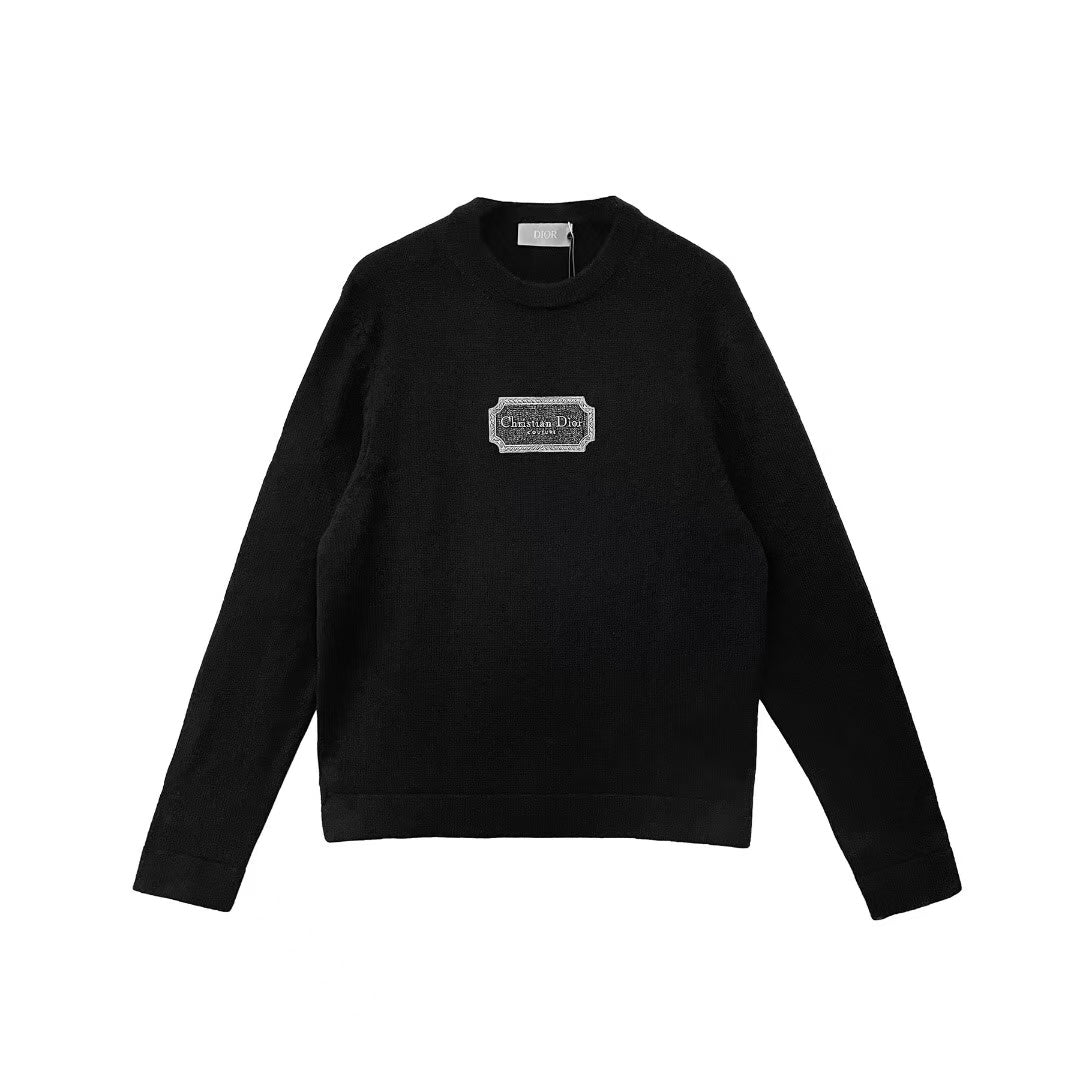 Dior Black Cashmere Long Sleeve Sweatshirt - SHENGLI ROAD MARKET