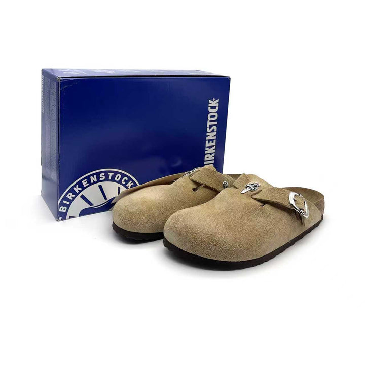 Chrome Hearts Birkenstock Boston Suede Sandals