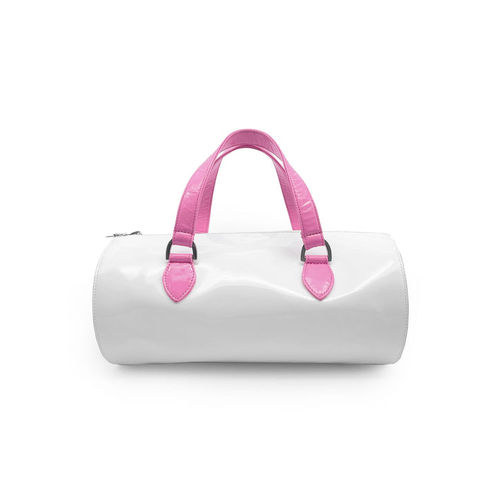 Chrome Hearts London Exclusive White&Pink Patent Leather Mini Duffle Bag