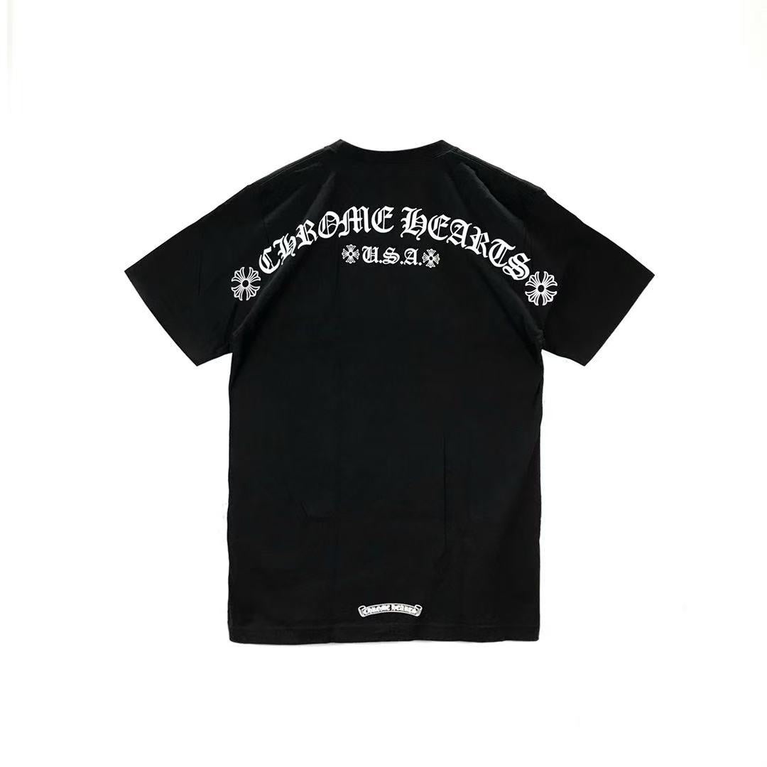 Chrome Hearts Script USA Logo Short Sleeve T-shirt