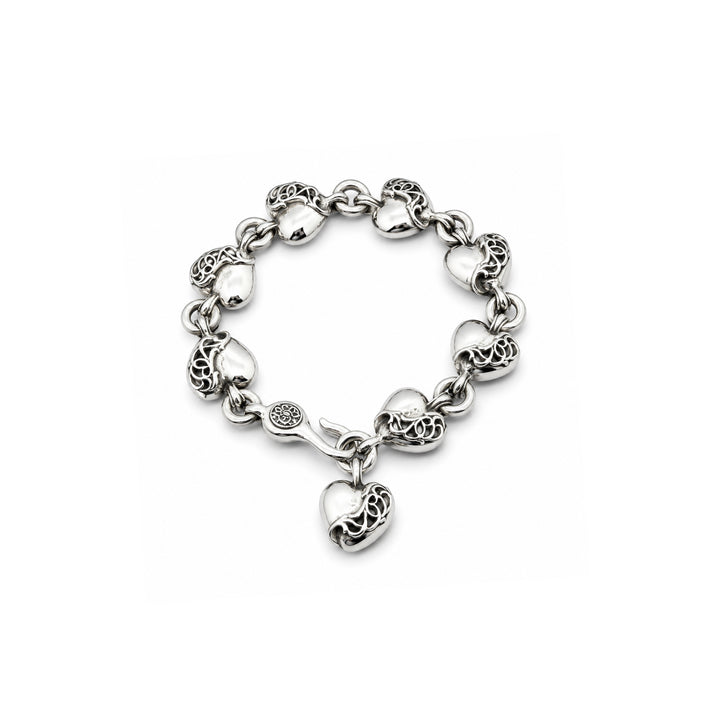 Chrome Hearts Silver Vine Heart Bracelet