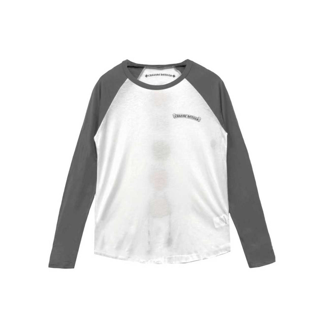 Chrome Hearts Matty Boy Graffiti White & Grey Long Sleeve T-Shirt Tee