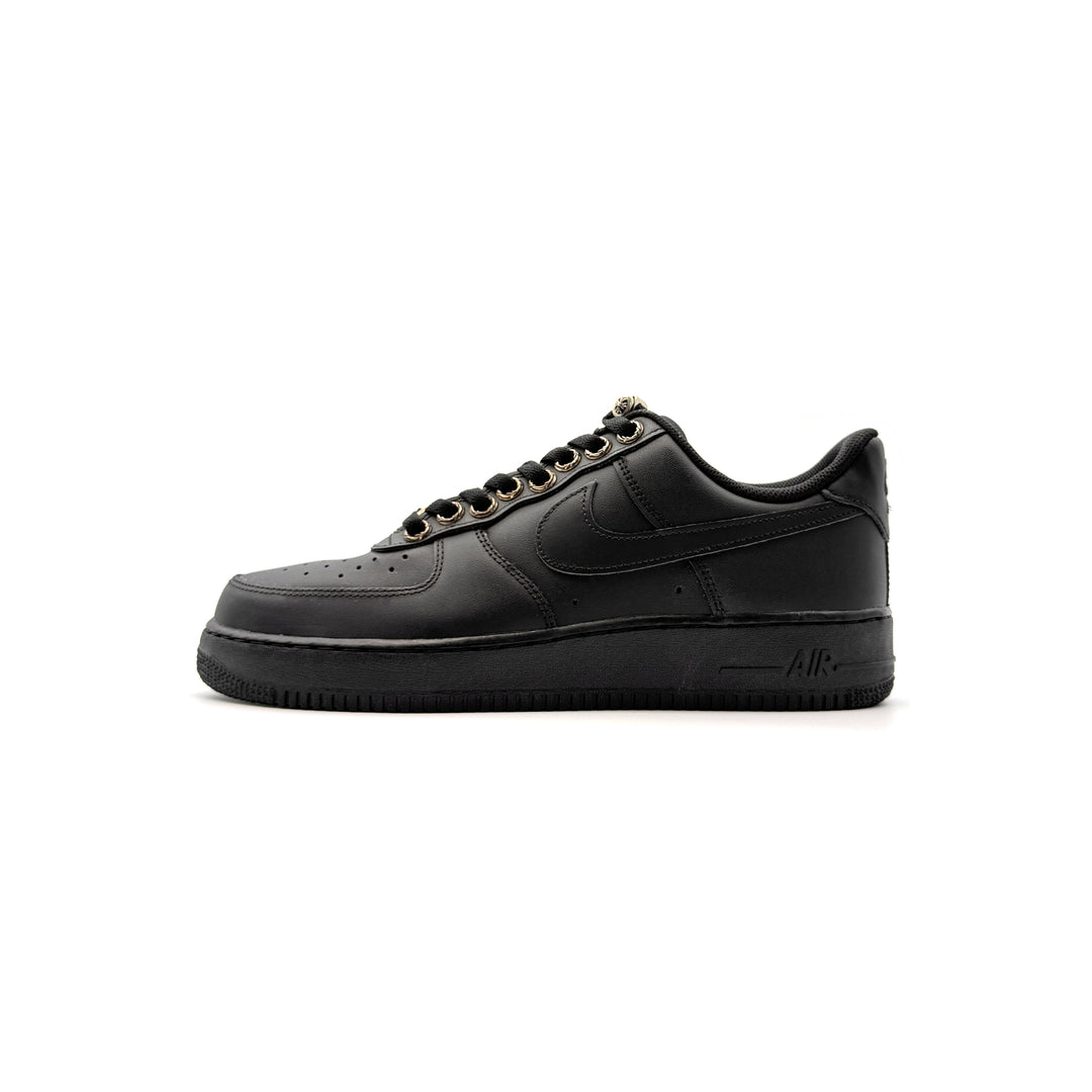 Chrome Hearts Nike Air Force 1 Black Sneakers With Silver Hardware