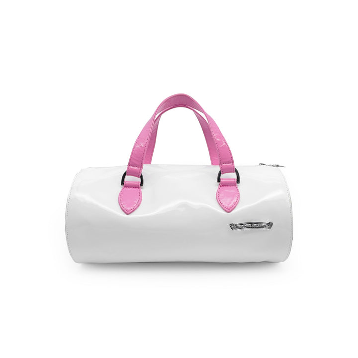 Chrome Hearts London Exclusive White&Pink Patent Leather Mini Duffle Bag