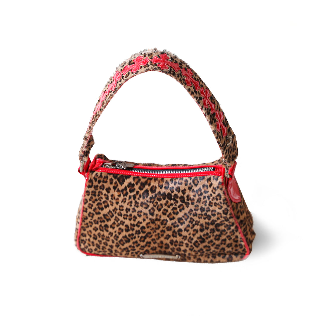 Chrome Hearts Dagger Leopard Red Patent Leather Chicken Nugget Bag