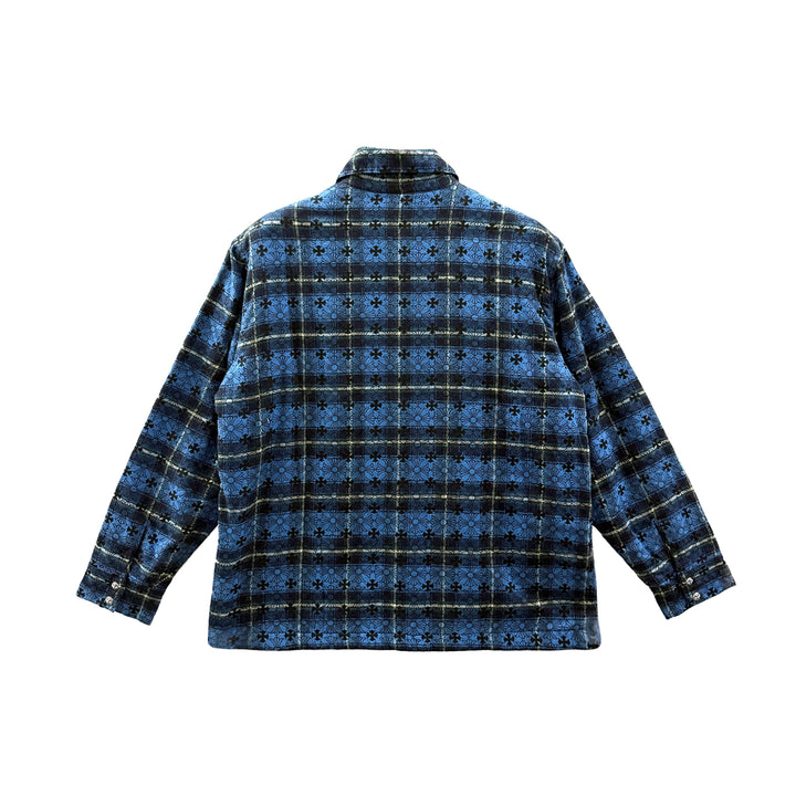 Chrome Hearts Padded Quilted Flannel Shirt Jacket