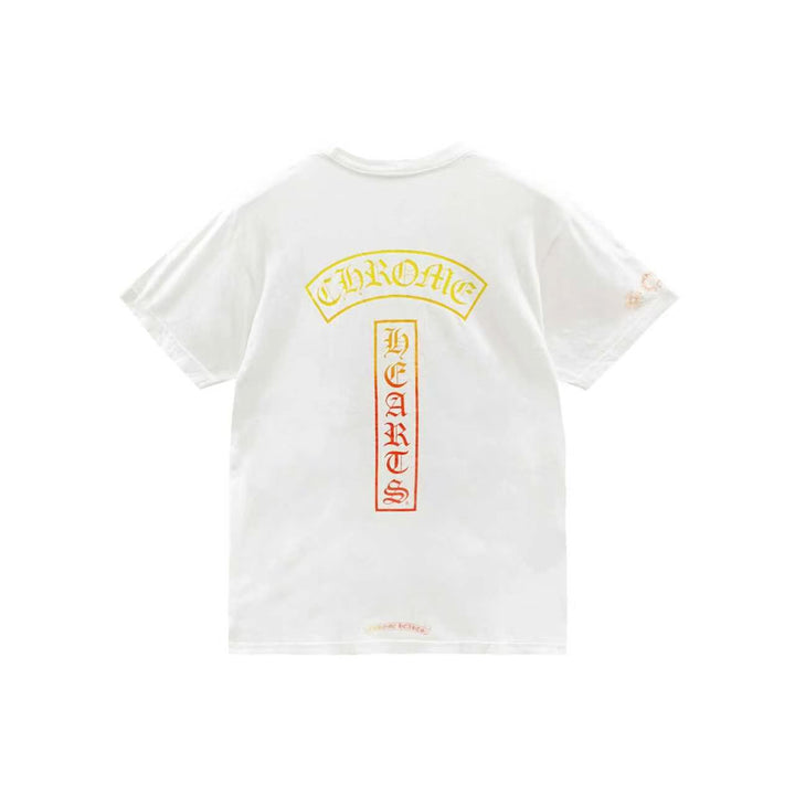 Chrome Hearts Gradient T Bar Script White Short Sleeve Tee