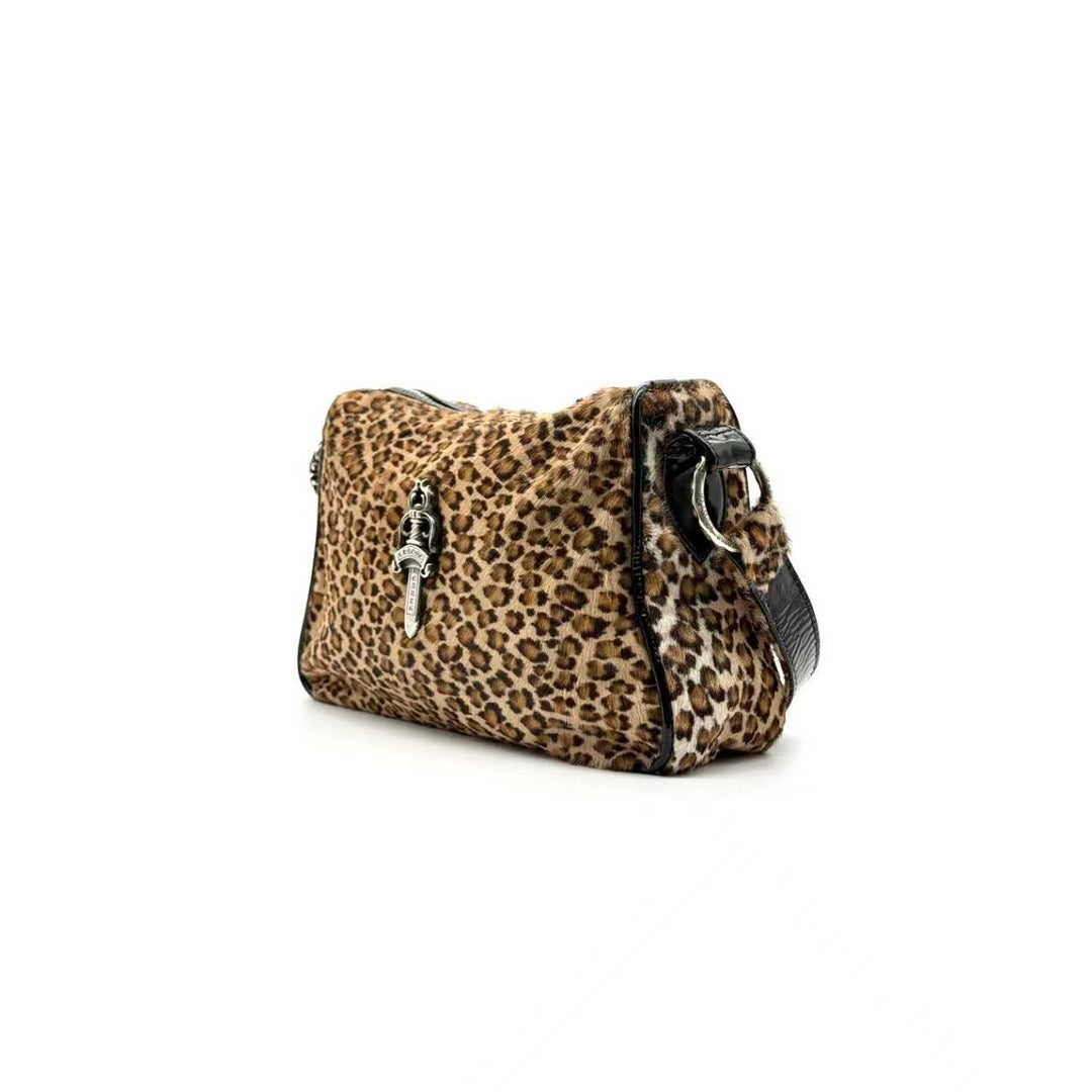Chrome Hearts Silver Dagger Patent Leopard Chicken Nugget Bag