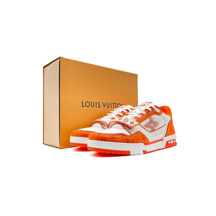 Louis Vuitton Orange Monogram Trainer Sneakers