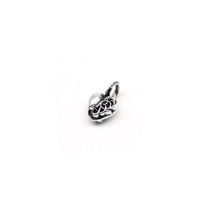 Chrome Hearts 925 Silver Vine Heart Charm Pendant