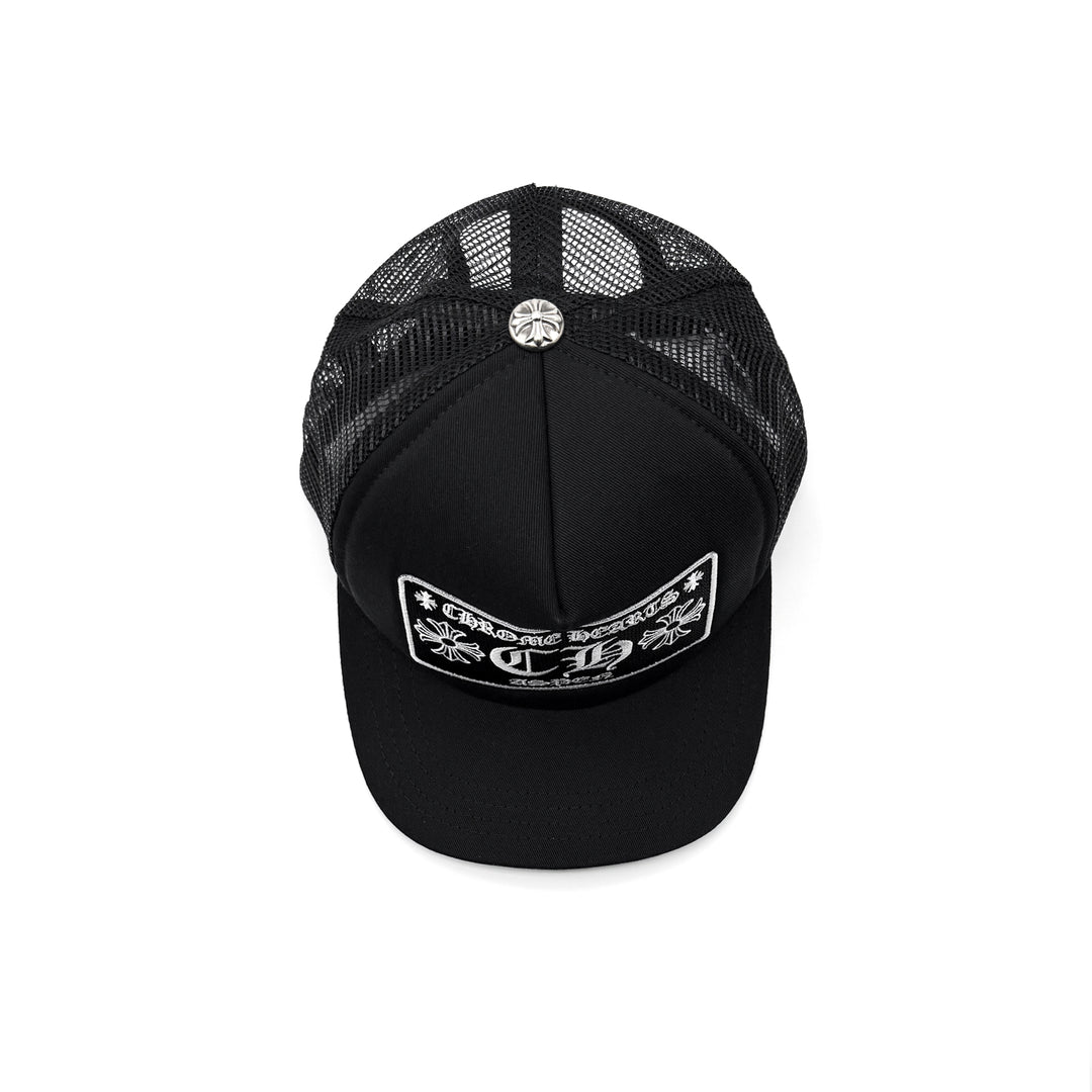 Chrome Hearts Aspen CH Embroidered Black Baseball Cap