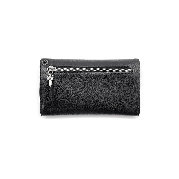 Chrome Hearts Wave Cross Ball Heavy Leather Long Wallet