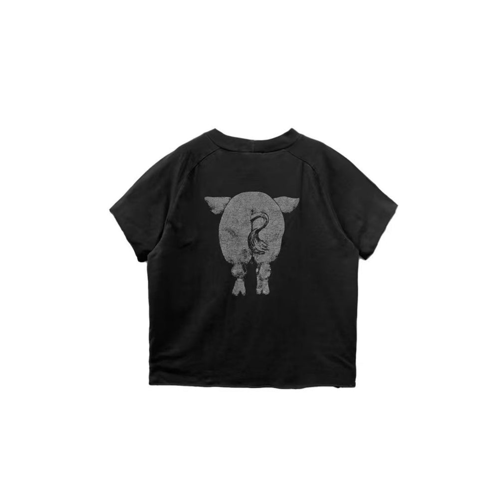 Enfants Riches D¨¦prim¨¦s E.R.D Human & Pig Print Short Sleeves Tee - SHENGLI ROAD MARKET