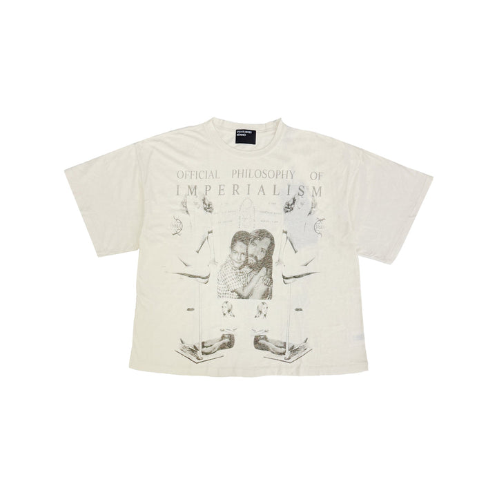 Enfants Riches Déprimés Philosophy Of Imperialism Faded White Short Sleeve Tee - SHENGLI ROAD MARKET