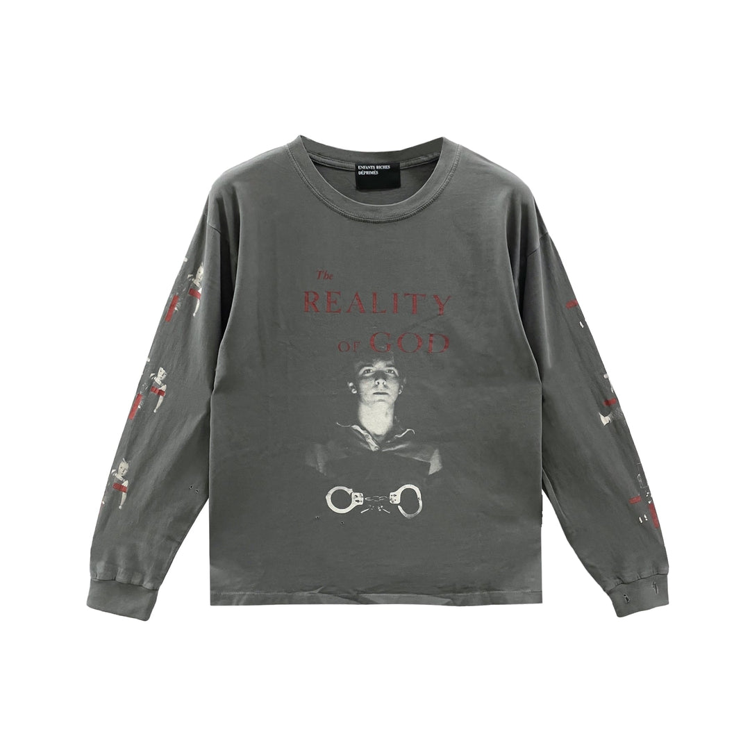 Enfants Riches Déprimés The Reality Of Of God LS Washed Black Long Sleeves Tee - SHENGLI ROAD MARKET
