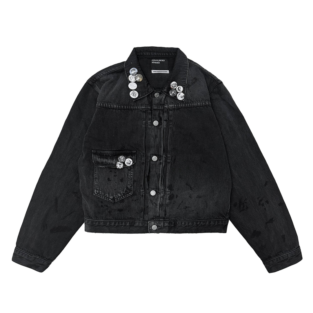 Enfants Riches Déprimés Type Vll Pin Assemblage Denim Jacket - SHENGLI ROAD MARKET