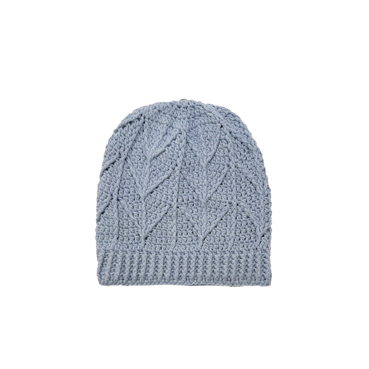 Chrome Hearts Baby Blue Hand Woven Cashmere Star Patch Beanie