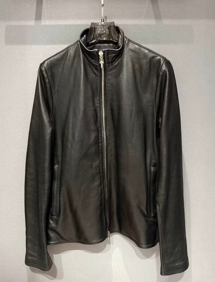 Chrome Hearts Black Leather Jacket