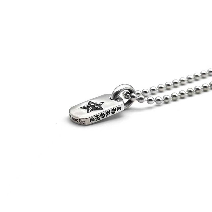 Chrome Hearts Silver Tiny Star Dogtag Necklace