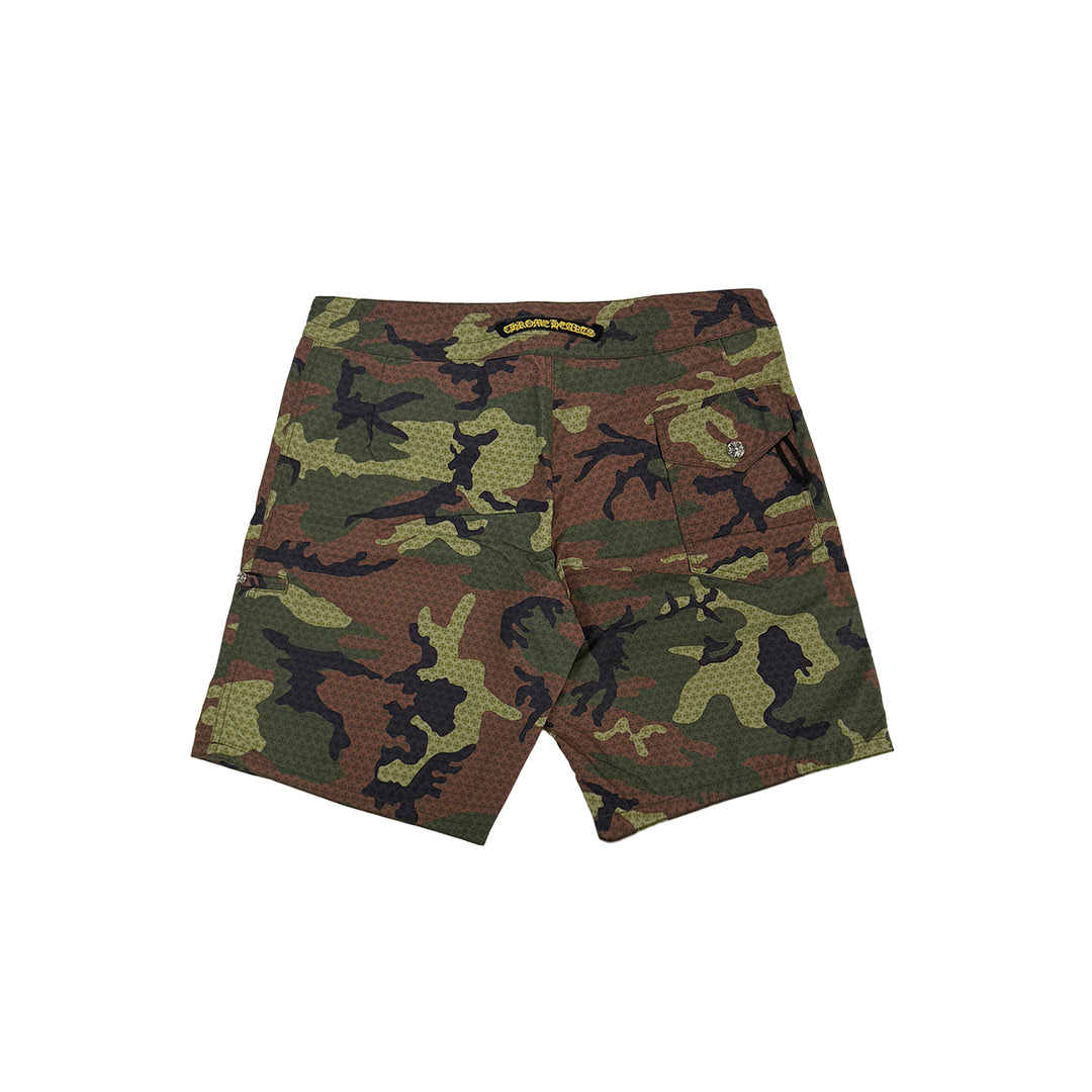 Chrome Hearts Tonal Monogram Camouflage Drawstring Shorts