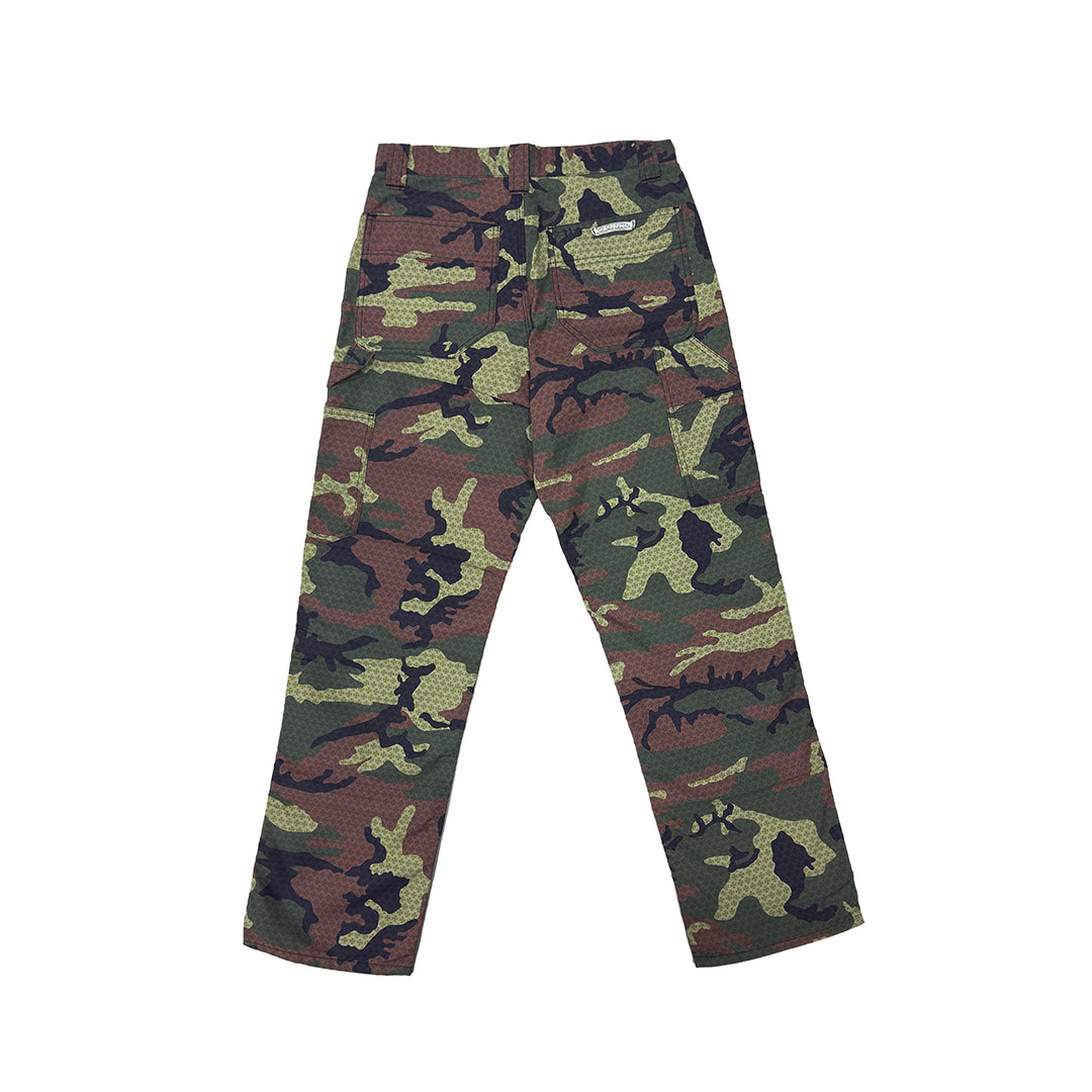 Chrome Hearts Tonal Monogram Camouflage Double Knee Carpenter Pants