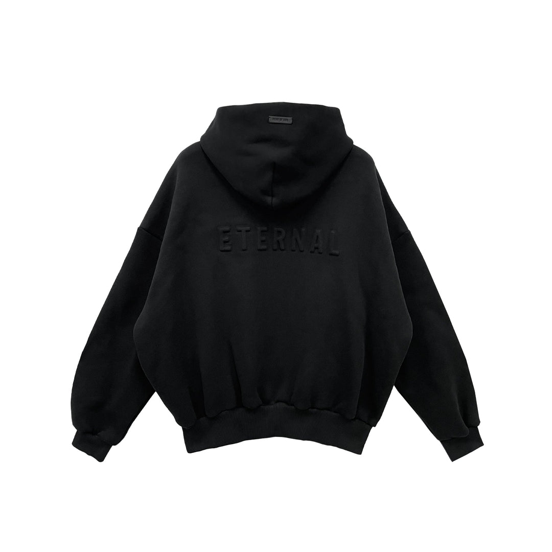 Fear Of God Eternal Black Athletics Half Zip Hoodie - SHENGLI ROAD MARKET