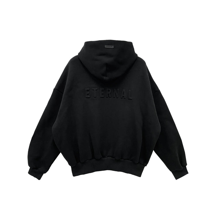 Fear Of God Eternal Black Athletics Half Zip Hoodie - SHENGLI ROAD MARKET