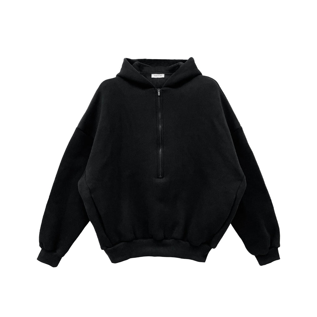 Fear Of God Eternal Black Athletics Half Zip Hoodie - SRM