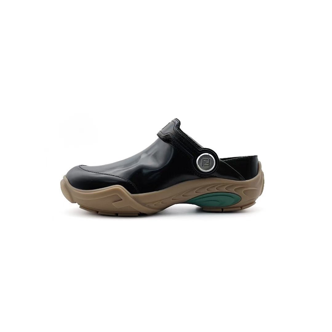 Fendi Lab Leather Clog - SHENGLI ROAD MARKET