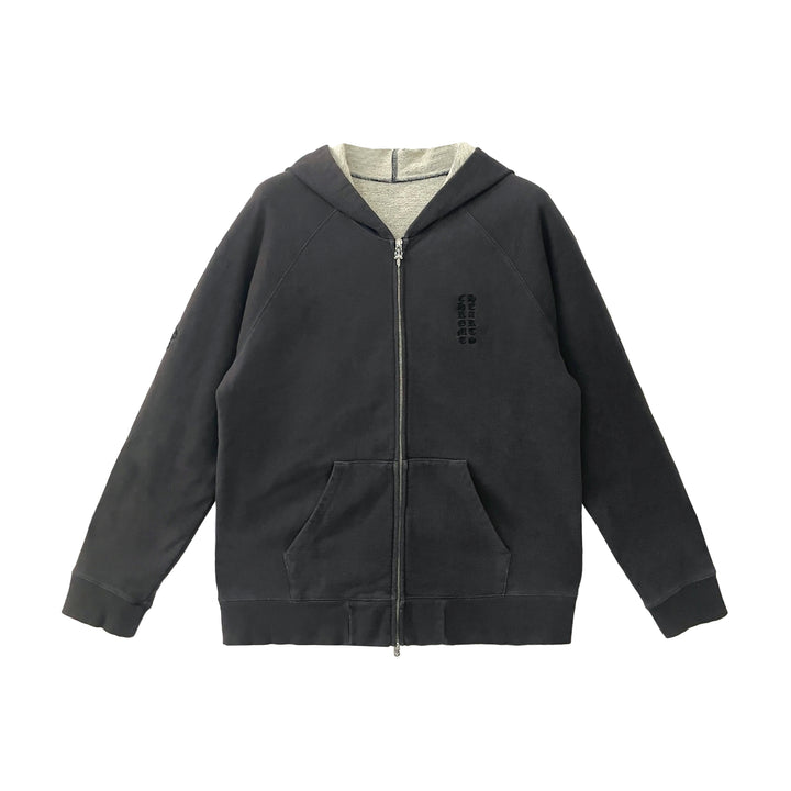 Chrome Hearts Vine Dagger Embroidered Script Grey Zip Up Hoodie