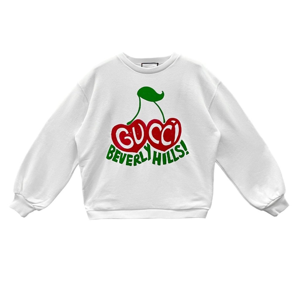 Gucci Beverly Hills Cherry Printed Loose Sweatshirt - SRM